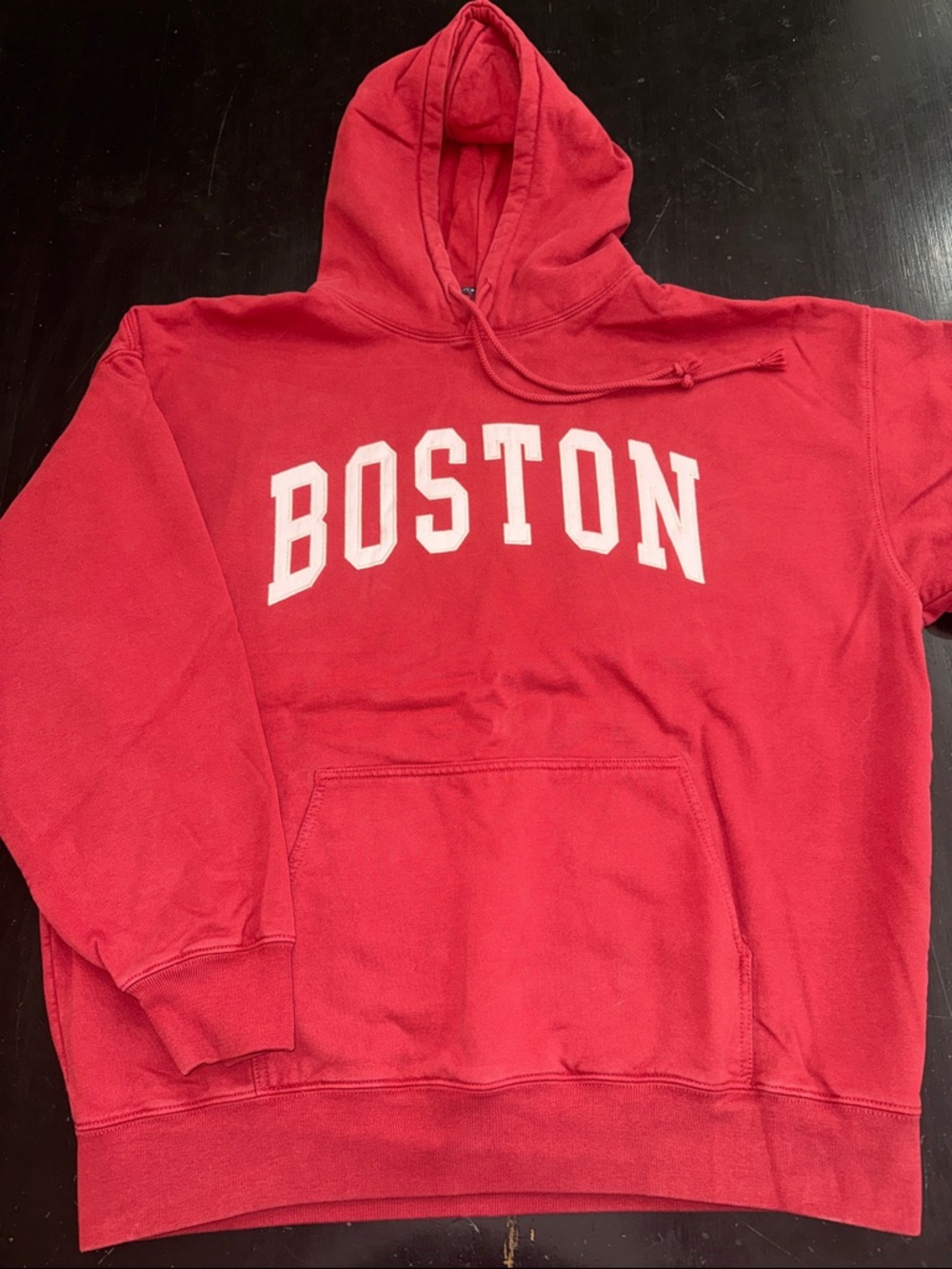 brandy melville BOSTON sweatshirt/hoodie. one size. dark red. NEW no tags.
